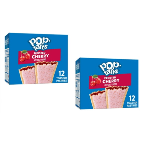 Pop-Tarts Frosted Cherry Instant Breakfast Toaster Pastries, Shelf-Stable, Ready-to-Eat, 20.3 oz, 12 Count Box - (2 boxes included = 24 count)