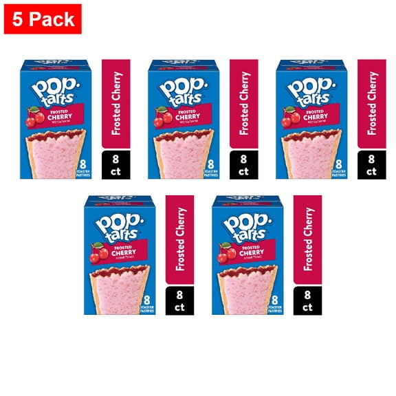 Pop-Tarts Frosted Cherry Toaster Pastries 8 ct - 5 Pack
