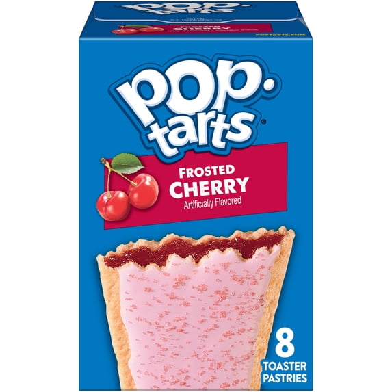 Pop-Tarts Frosted Cherry Toaster Pastries, Breakfast Foods, Shelf-Stable, 13.5 oz (8 Count)
