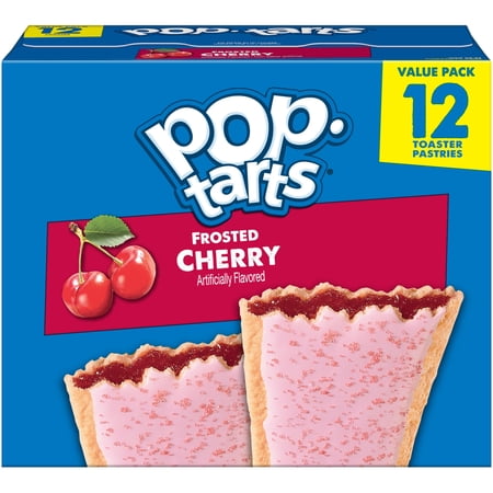 Pop-Tarts Frosted Cherry Toaster Pastries, Breakfast Foods, Shelf-Stable, 20.3 oz (12 Count)