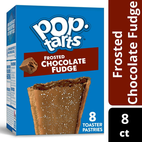 Pop-Tarts Frosted Chocolate Fudge Instant Breakfast Toaster Pastries, Shelf-Stable, Ready-to-Eat, 13.5 oz, 8 Count Box