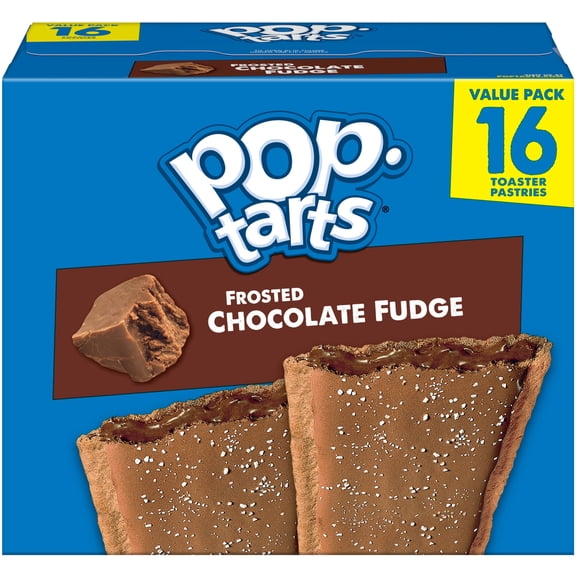 Pop-Tarts Frosted Chocolate Fudge Toaster Pastries, Breakfast Foods, Shelf-Stable, 27 oz (16 Count)