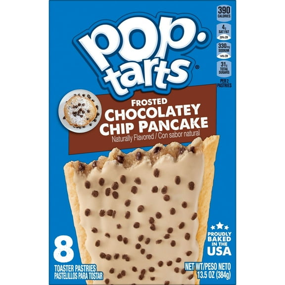 Pop-Tarts Frosted Chocolatey Chip Pancake Toaster Pastries, 13.5 oz - 8 ct (Pack of 1)