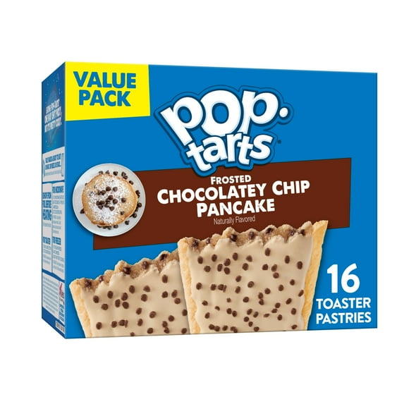 Pop-Tarts Frosted Chocolatey Chip Pancake Toaster Pastries, Breakfast Foods, Shelf-Stable, 27 oz (16 Count)