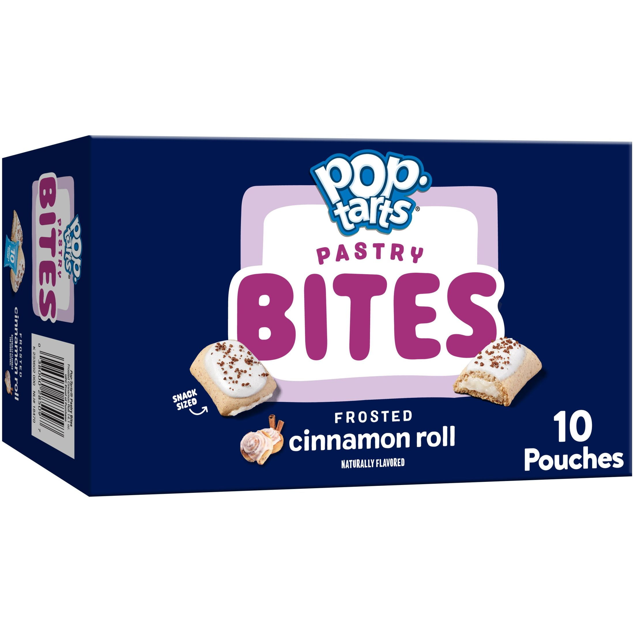 Pop-Tarts Frosted Cinnamon Roll Baked Pastry Bites, Kids Snacks, Shelf-Stable, 14.1 oz (10 Count)