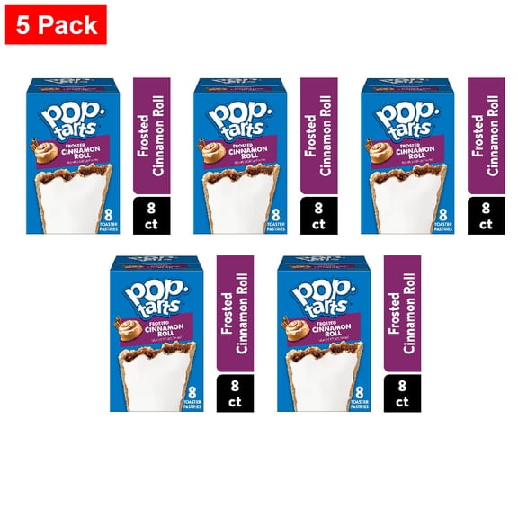Pop-Tarts Frosted Cinnamon Roll Toaster Pastries 8 ct - 5 Pack