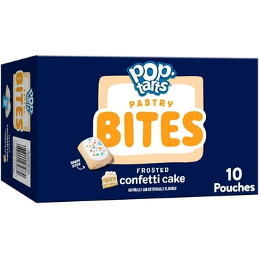 Pop-Tarts Frosted Confetti Cake Baked Pastry Bites, Kids Snacks, Shelf-Stable, 14.1 oz (10 Count)