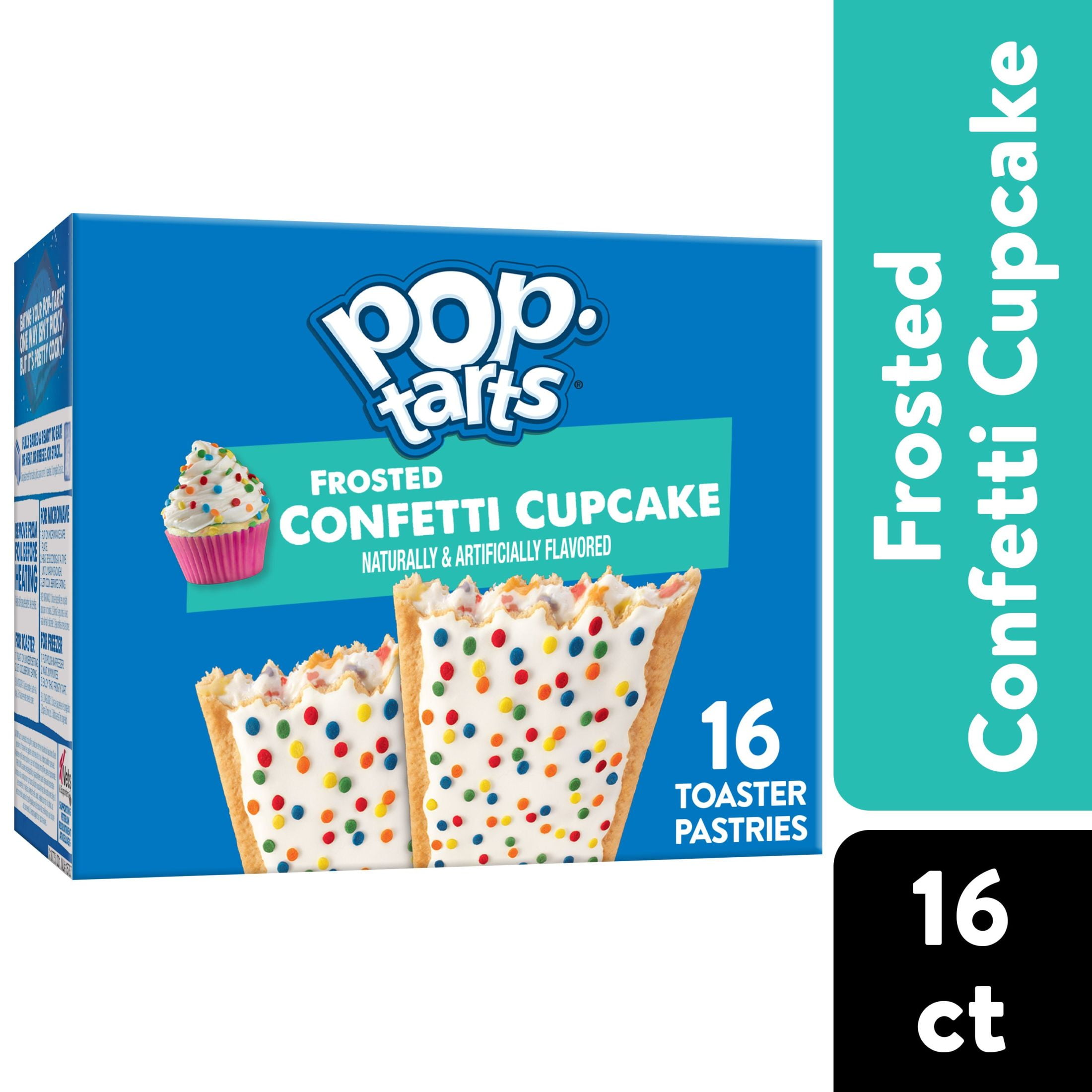 PopTarts Frosted Confetti Cupcake Toaster Pastries, ShelfStable