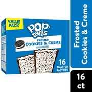 Pop-Tarts Frosted Cookies and Creme Instant Breakfast Toaster Pastries, Shelf-Stable, Ready-to-Eat, 27 oz, 16 Count Box