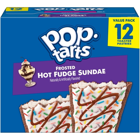 Pop-Tarts Frosted Hot Fudge Sundae Toaster Pastries, Breakfast Foods, Shelf-Stable, 20.3 oz (12 Count)