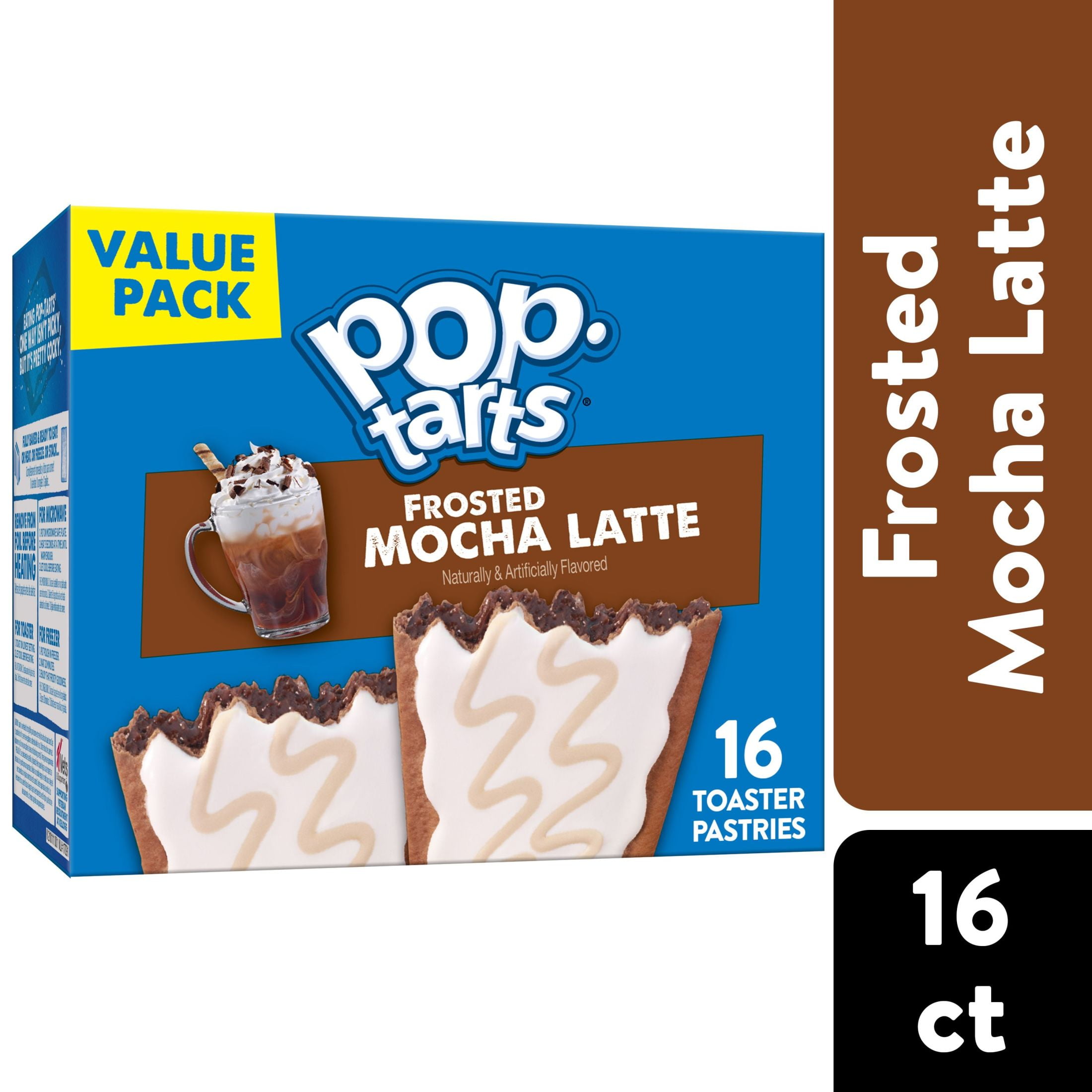 PopTarts Frosted Mocha Latte Instant Breakfast Toaster Pastries, Shelf