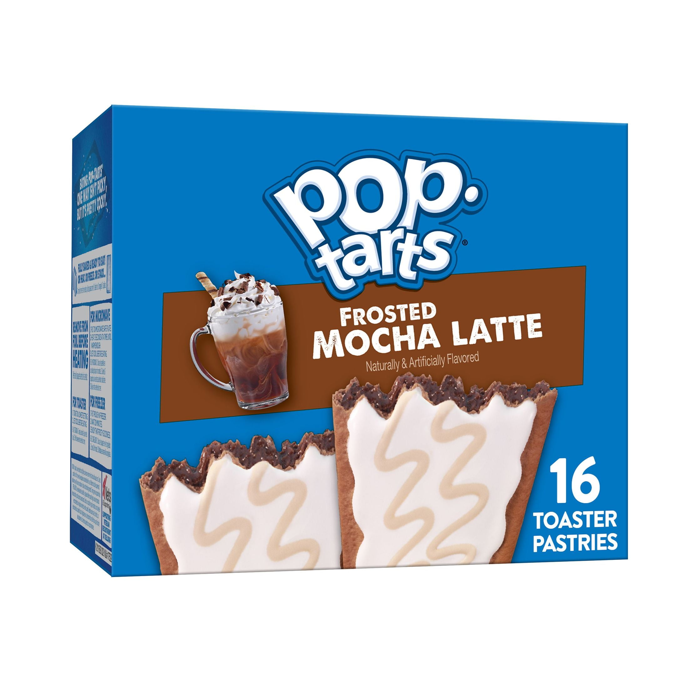 Pop-Tarts Frosted Mocha Latte Toaster Pastries, Breakfast Foods, Shelf-Stable, 27 oz (16 Count)