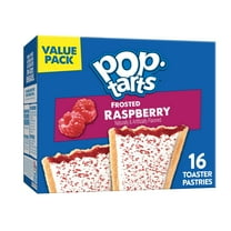 Pop-Tarts Frosted Raspberry Toaster Pastries, Breakfast Foods, Shelf-Stable, 27 oz (16 Count)
