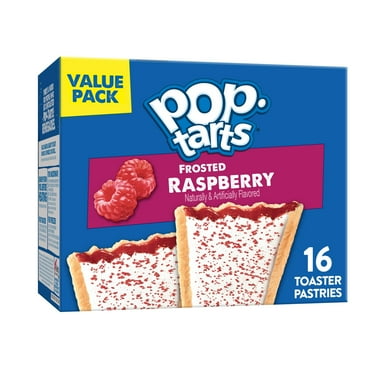 Pop-Tarts Frosted Raspberry Toaster Pastries, Breakfast Foods, Shelf-Stable, 27 oz (16 Count)