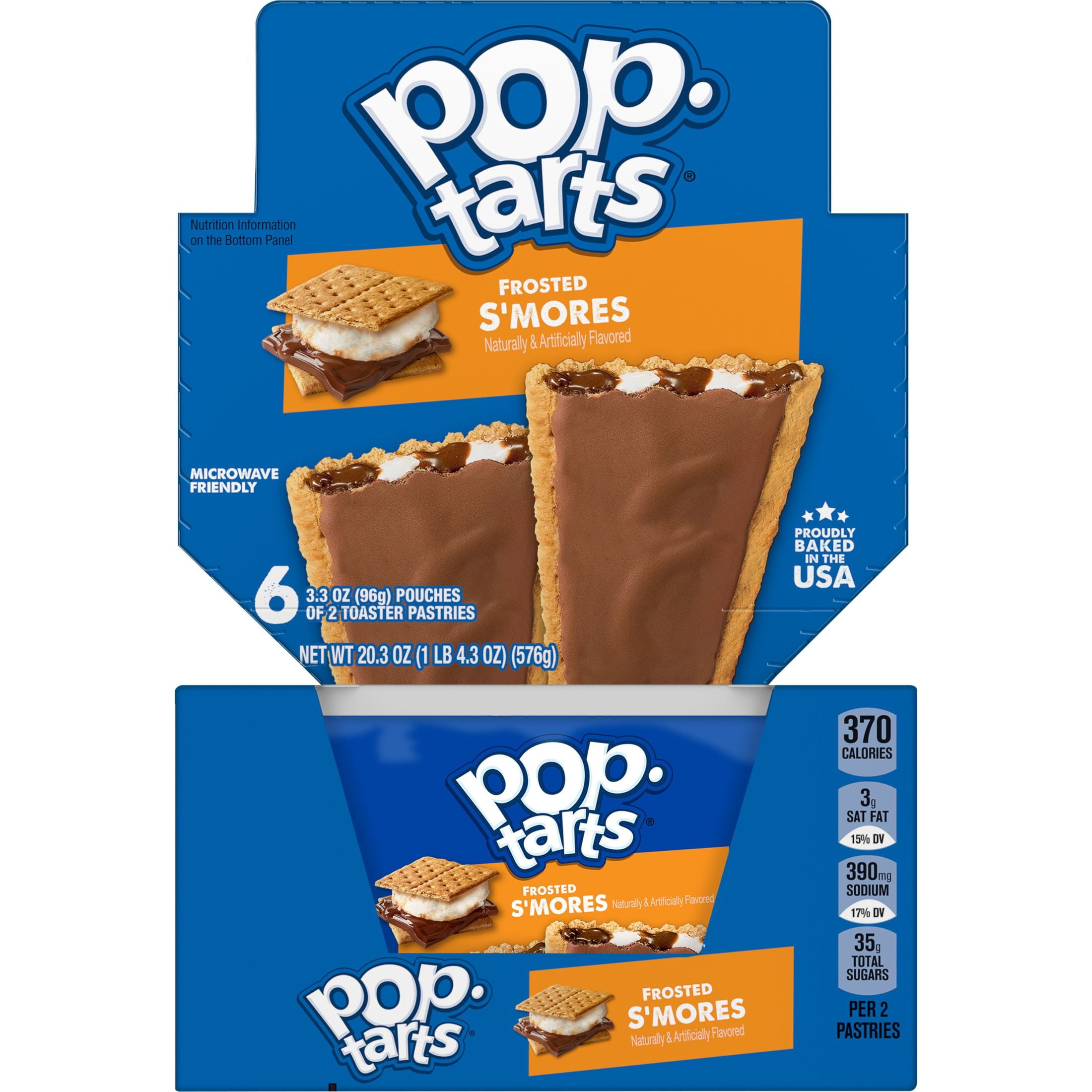 Pop Tarts Frosted Smores Instant Breakfast Toaster Pastries 22 Oz 12 Count Box 