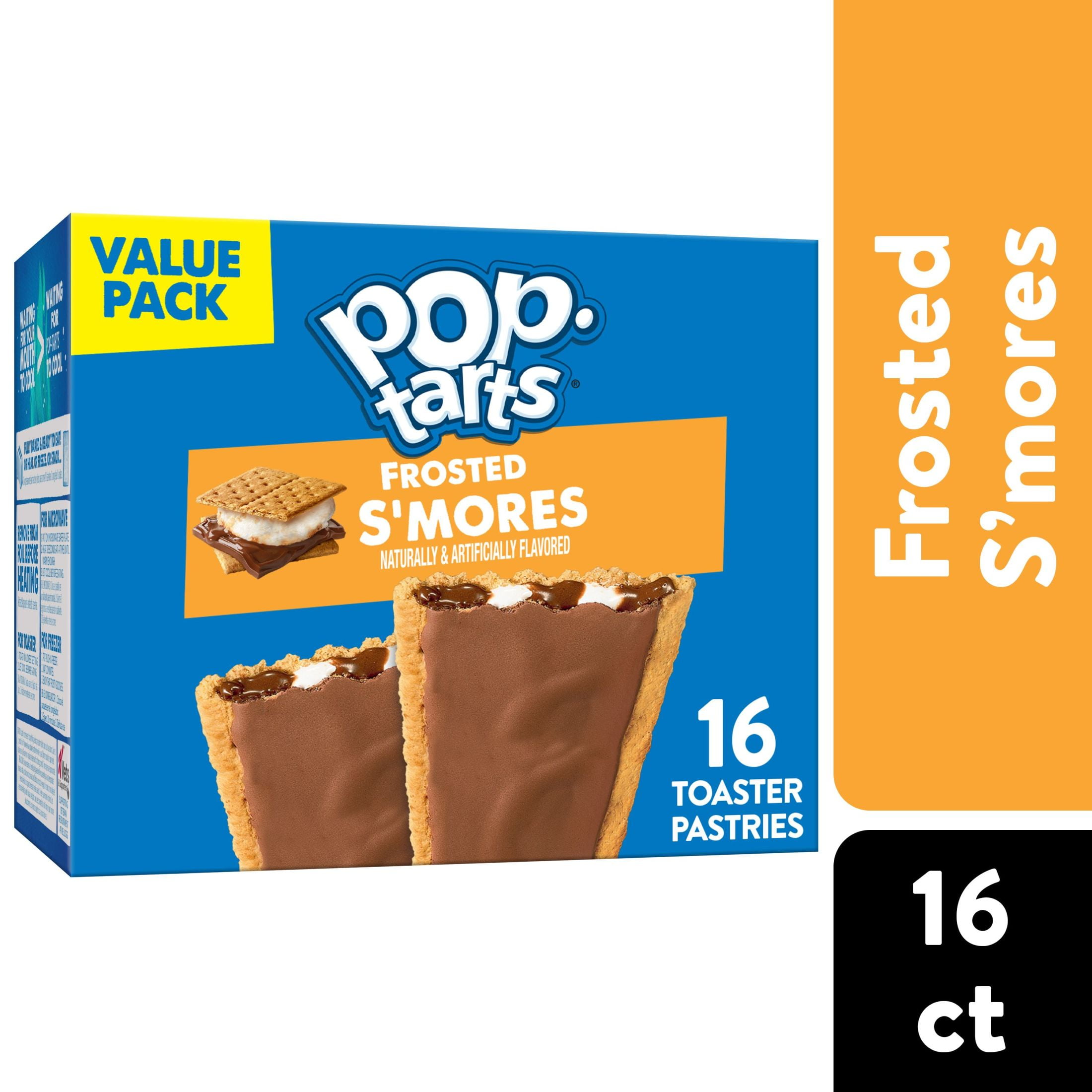 Pop-Tarts Frosted S'mores Instant Breakfast Toaster Pastries, 27 oz, 16 ...