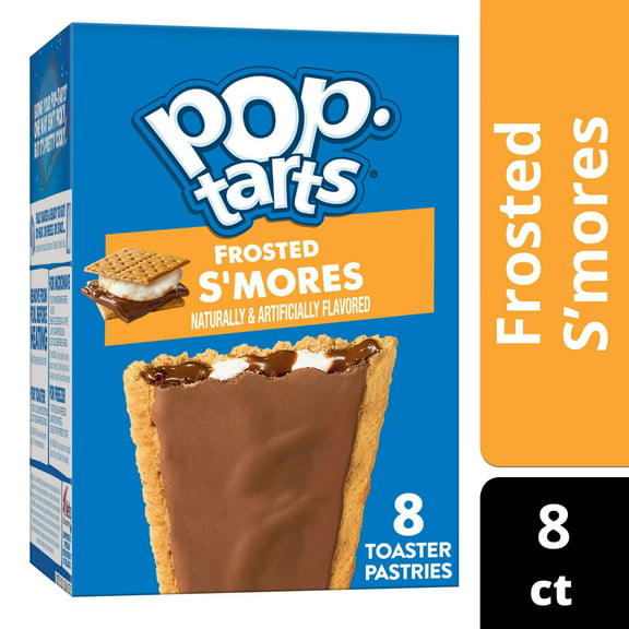 Pop-Tarts Frosted S'mores Instant Breakfast Toaster Pastries, Shelf-Stable, Ready-to-Eat, 13.5 oz, 8 Count Box