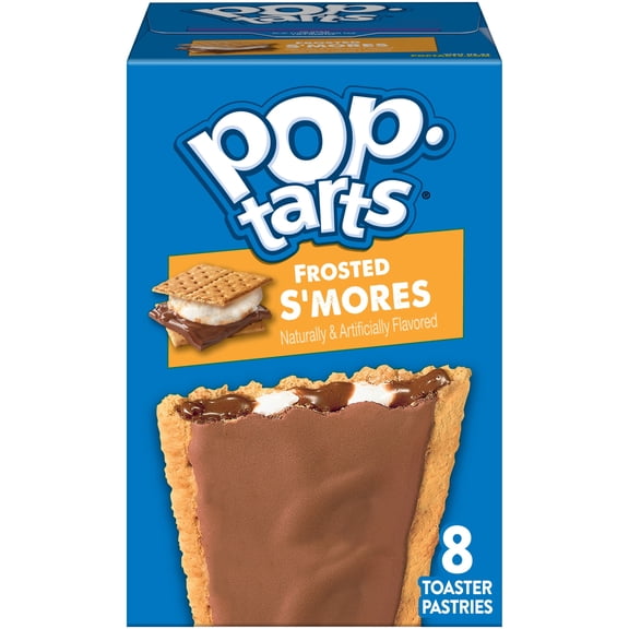 Pop-Tarts Frosted S'mores Toaster Pastries, Breakfast Foods, Shelf-Stable, 13.5 oz (8 Count)