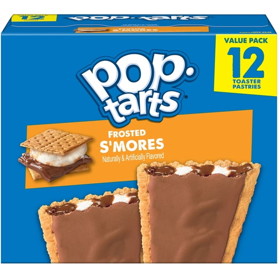Pop-Tarts Frosted S'mores Toaster Pastries, Breakfast Foods, Shelf-Stable, 20.3 oz (12 Count)