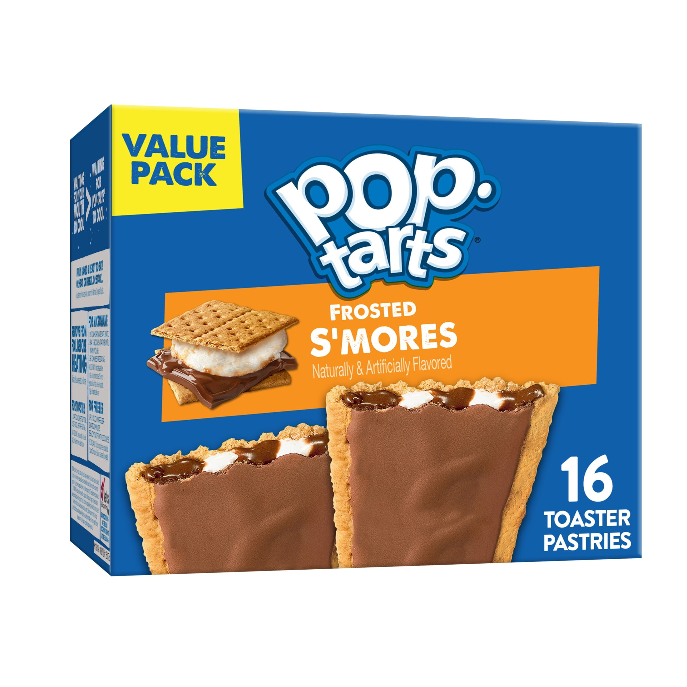 Pop-Tarts Frosted S'mores Toaster Pastries, Breakfast Foods, Shelf-Stable, 27 oz (16 Count)
