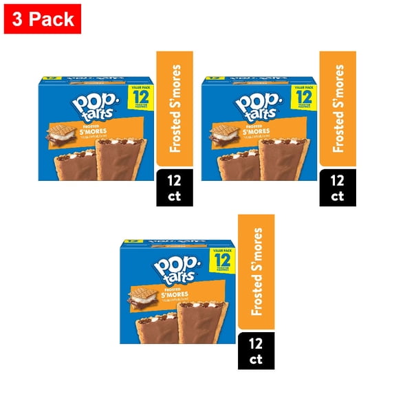 Pop-Tarts Frosted Smores Value Pack Toaster Pastries 12 ct - 3 Pack