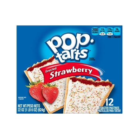 Pop-Tarts Frosted Strawberry Breakfast Toaster Pastries, 22 oz, 12 Count