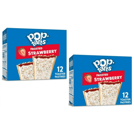 Pop-Tarts Frosted Strawberry Instant Breakfast Toaster Pastries, Shelf-Stable, Ready-to-Eat, 20.3 oz, 12 Count Box - (2 Boxes Included = 24 Count)