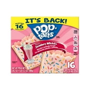 Pop-Tarts Frosted Strawberry Milkshake Breakfast Toaster Pastries, 28.2 oz, 16 Count