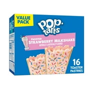 Pop-Tarts Frosted Strawberry Milkshake Toaster Pastries, Breakfast Foods, Shelf-Stable, 27 oz (16 Count)
