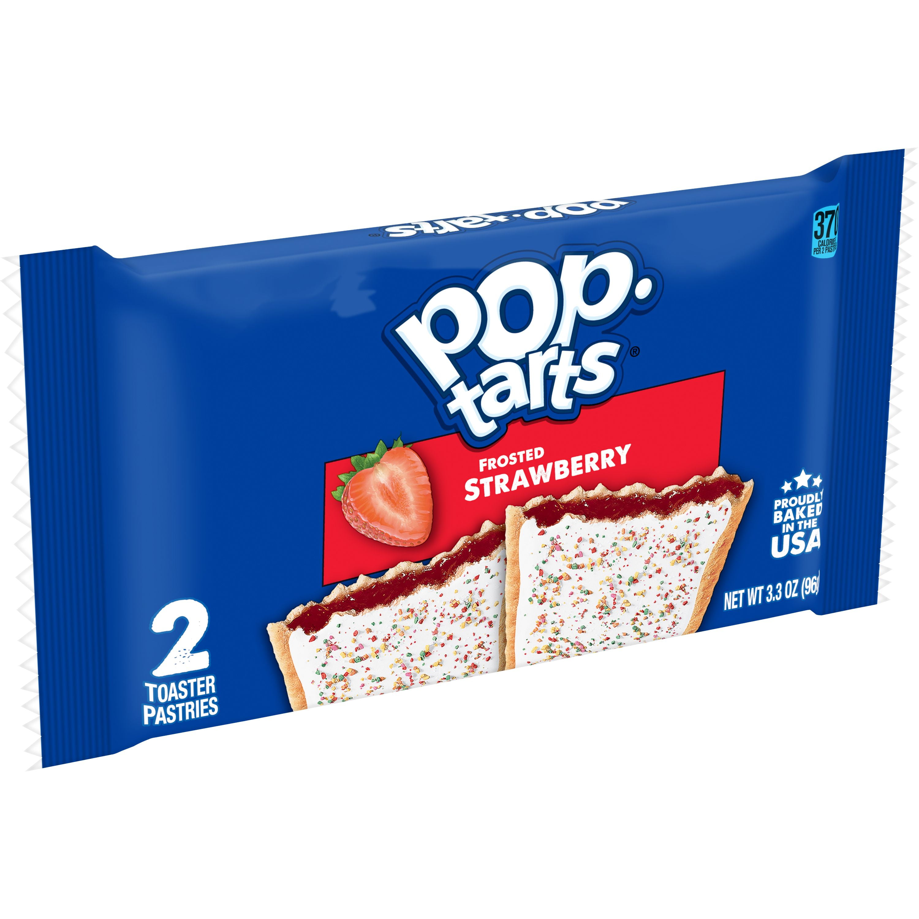 Pop-Tarts Frosted Strawberry Toaster Pastries, Breakfast Foods, Shelf-Stable, 3.3 oz (2 Count)