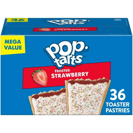 Pop-Tarts Frosted Strawberry Toaster Pastries, Breakfast Foods, Shelf-Stable, 3.8 lb (36 Count)