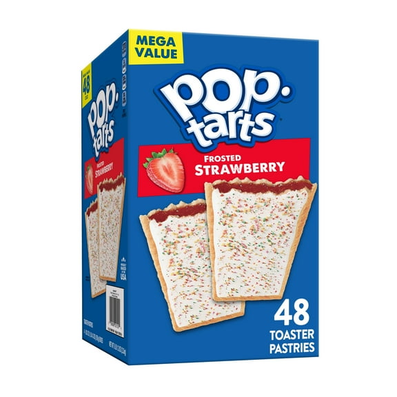 Pop-Tarts Frosted Strawberry Toaster Pastries, Breakfast Foods, Shelf-Stable, 81.2 oz (48 Count)