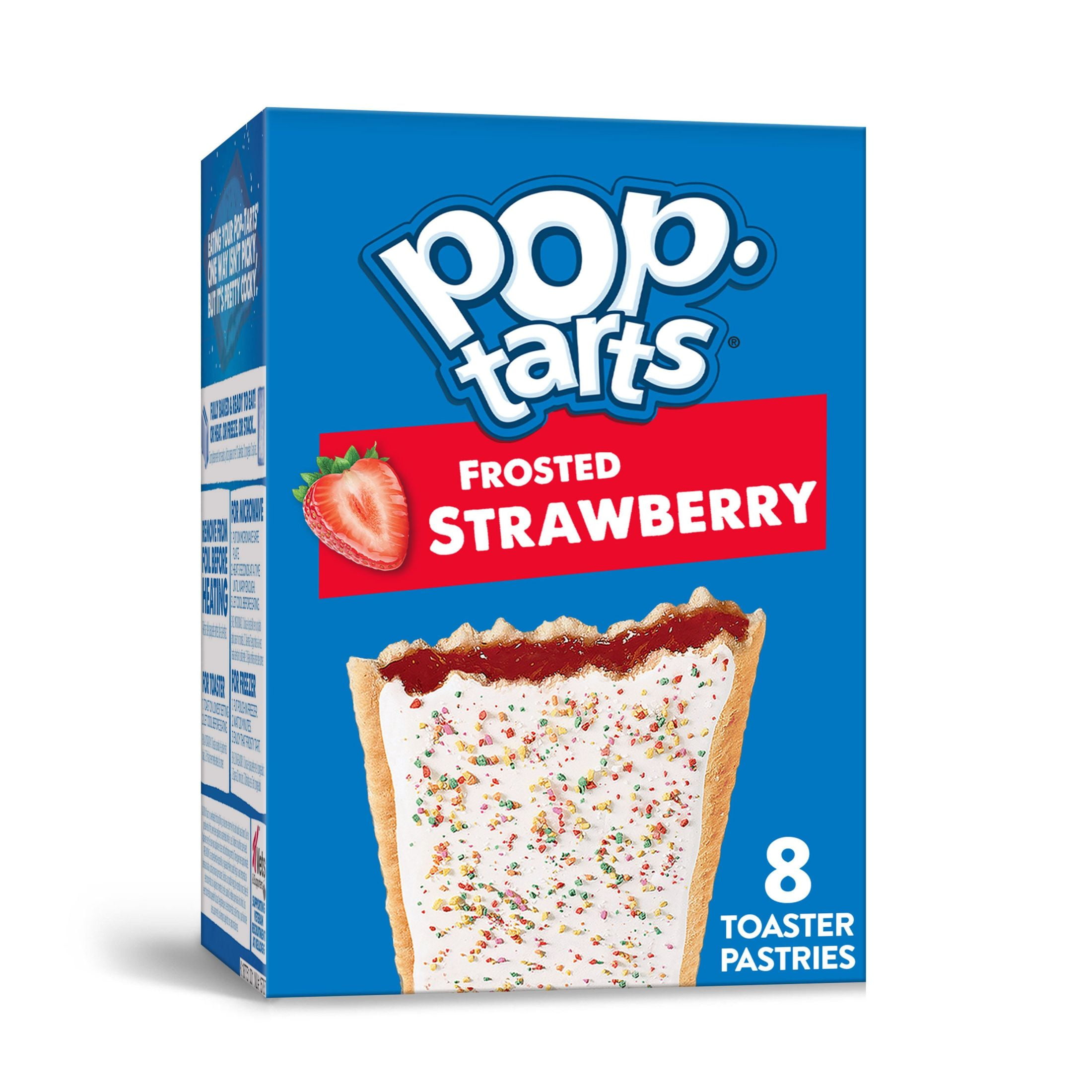 Pop-Tarts Frosted Strawberry Toaster Pastries, Shelf-Stable, Ready-to-Eat, Instant, 8 Count Box