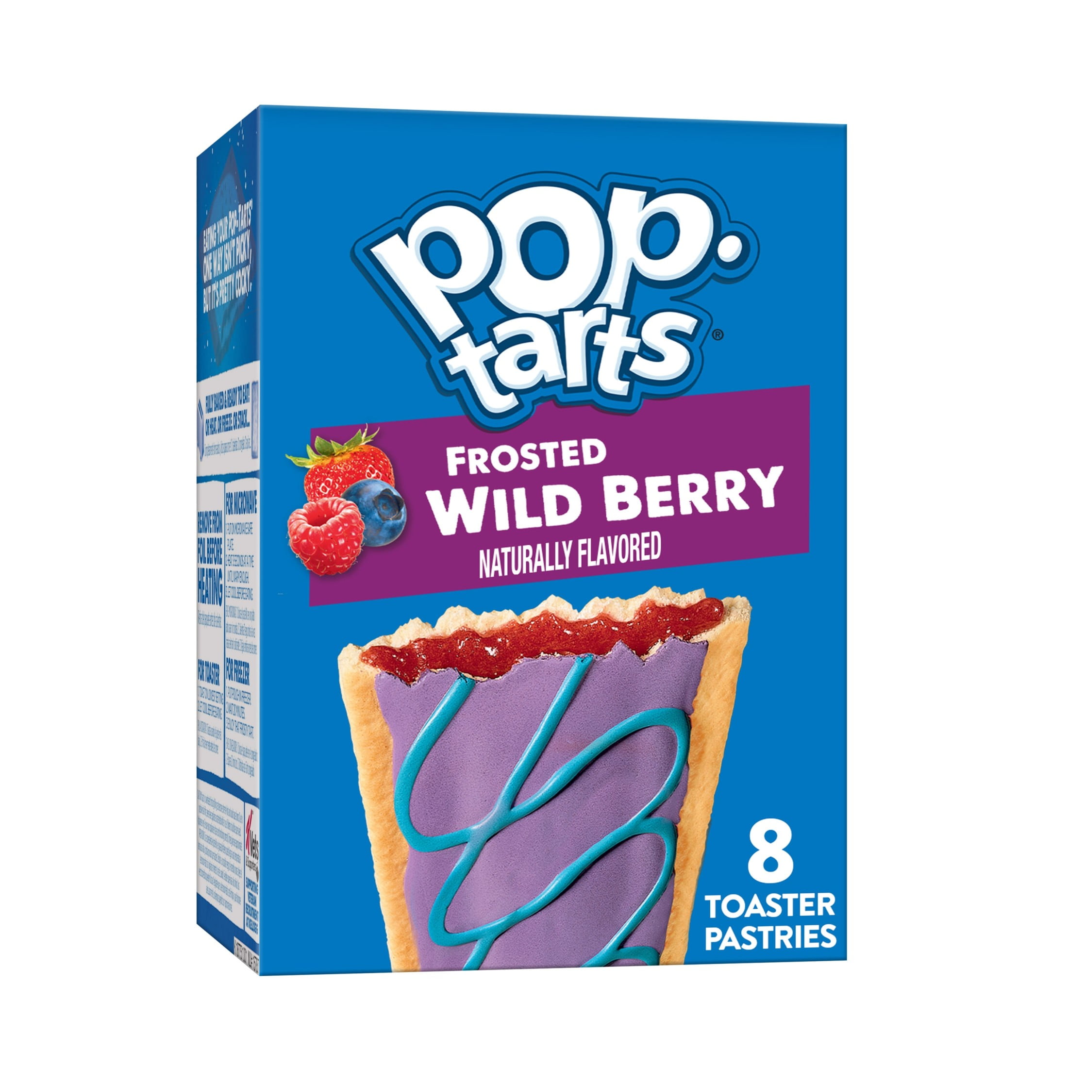 Pop-Tarts Frosted Wild Berry Toaster Pastries, Breakfast Foods, Shelf-Stable, 13.5 oz (8 Count)