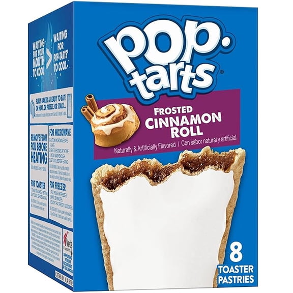 Pop-Tarts Toaster Pastries, Breakfast Foods, Kids Snacks, Frosted Cinnamon Roll, 13.5oz Box (8 Pop-Tarts)( Pack of 3 )