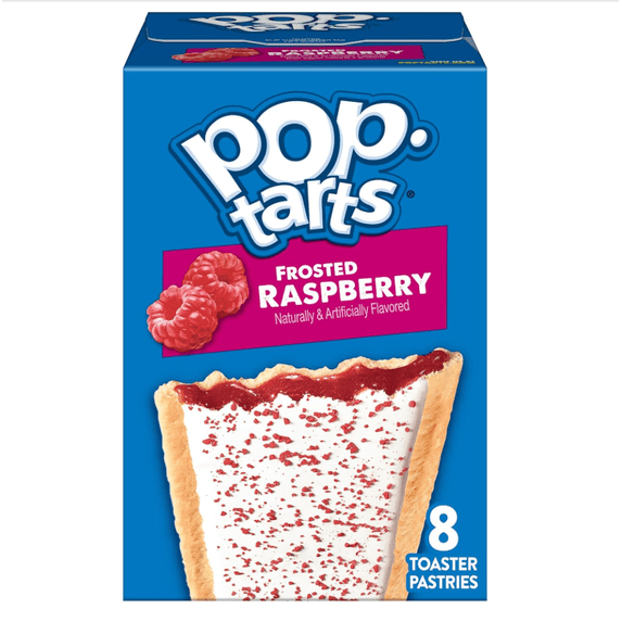 Pop-Tarts Toaster Pastries, Breakfast Foods, Kids Snacks, Frosted Raspberry, 13.5oz Box (8 Pop-Tarts)