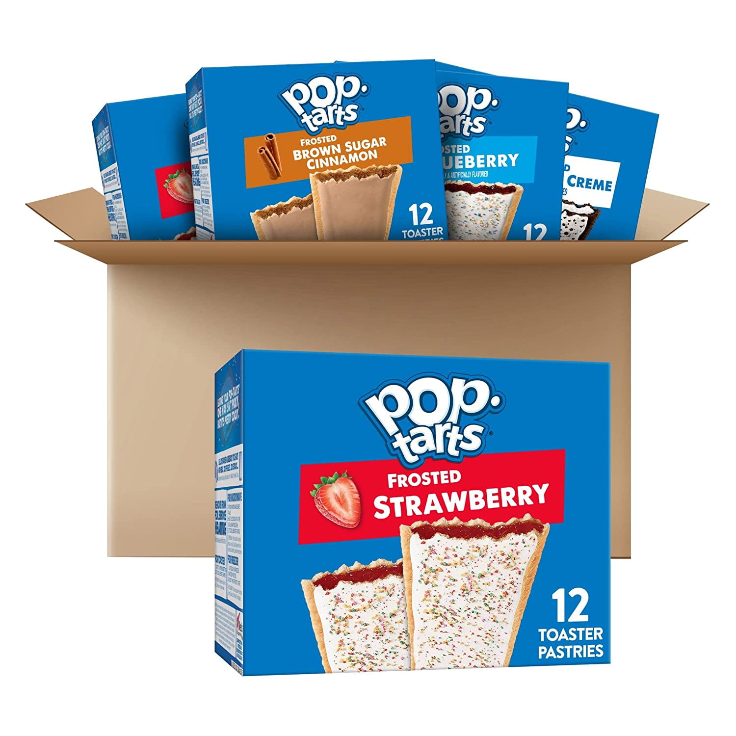 Pop-Tarts, Breakfast Toaster Pastries, Variety Pack, Fun Snacks For Kids (60 Toaster Pastries)