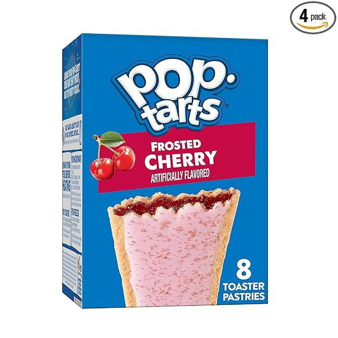 Pop-Tarts Toaster Pastries, Frosted Cherry, 13.5oz Box (8 Pop-Tarts)