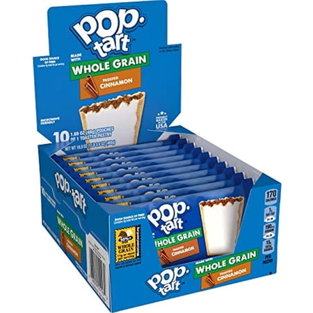 Pop-Tarts, Toaster Pastries Made With Whole Grain, Frosted Cinnamon 17.6Oz (120 Count)