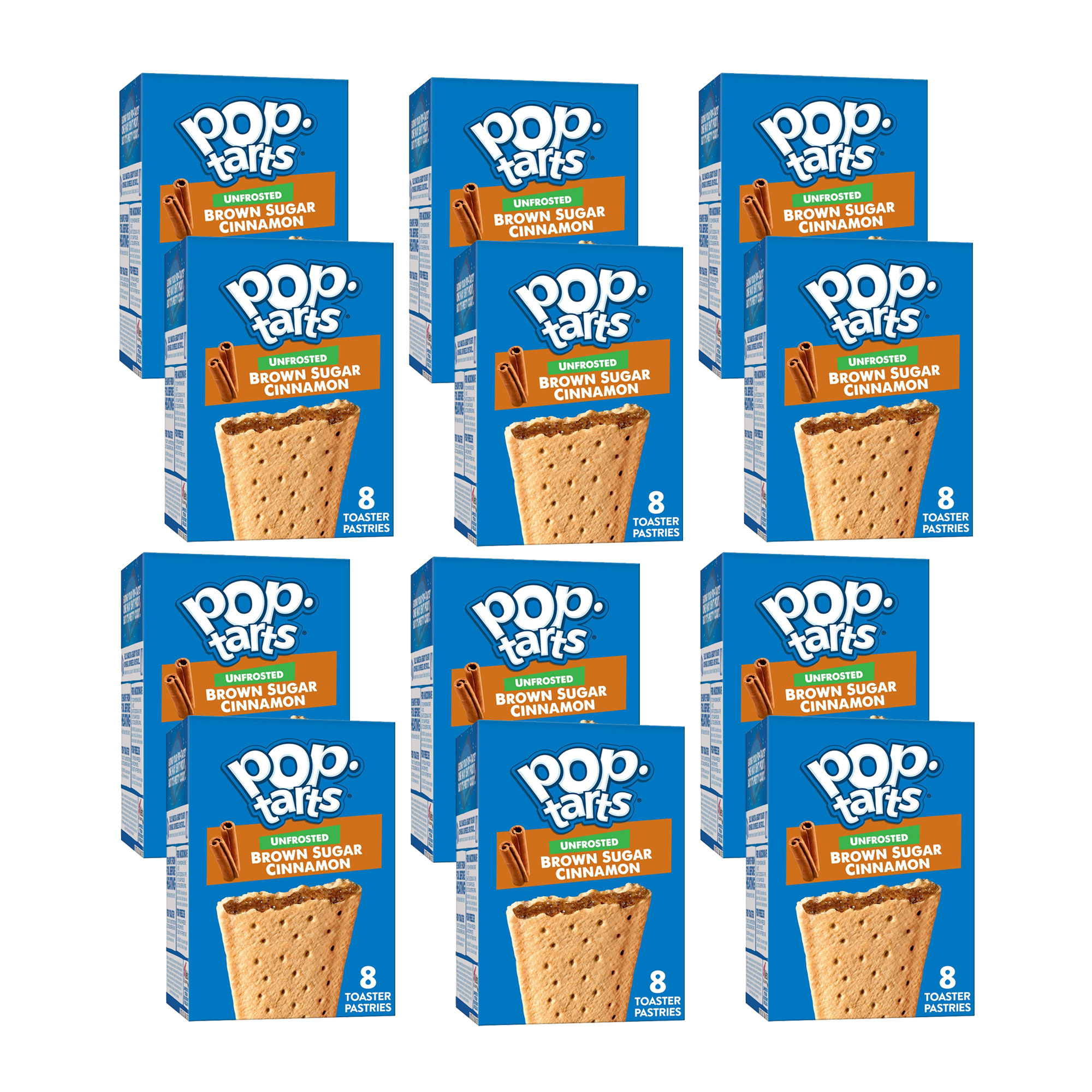 Pop Tarts Toaster Pastries, Unfrosted Brown Sugar Cinnamon 8 ct (Pack
