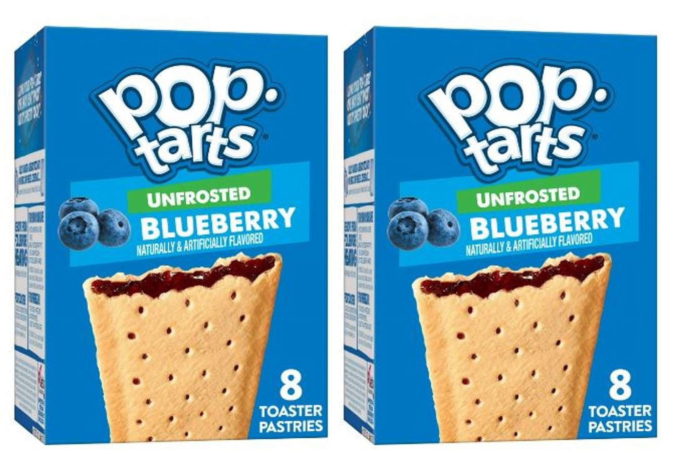 PopTarts Unfrosted Blueberry Instant Breakfast Toaster Pastries, Shelf