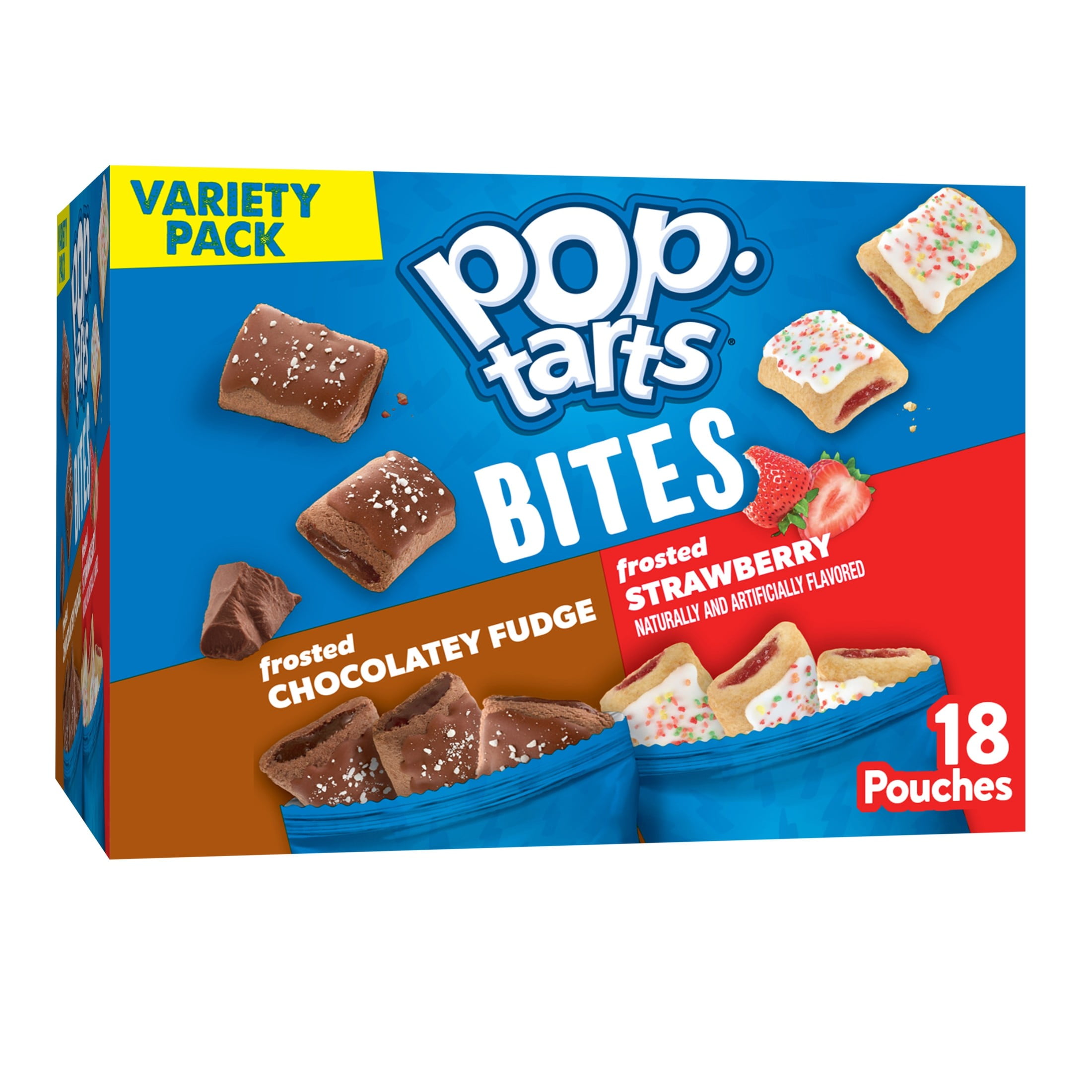 Pop-Tarts Variety Pack Baked Pastry Bites, Kids Snacks, Shelf-Stable, 25.3 oz (18 Count)