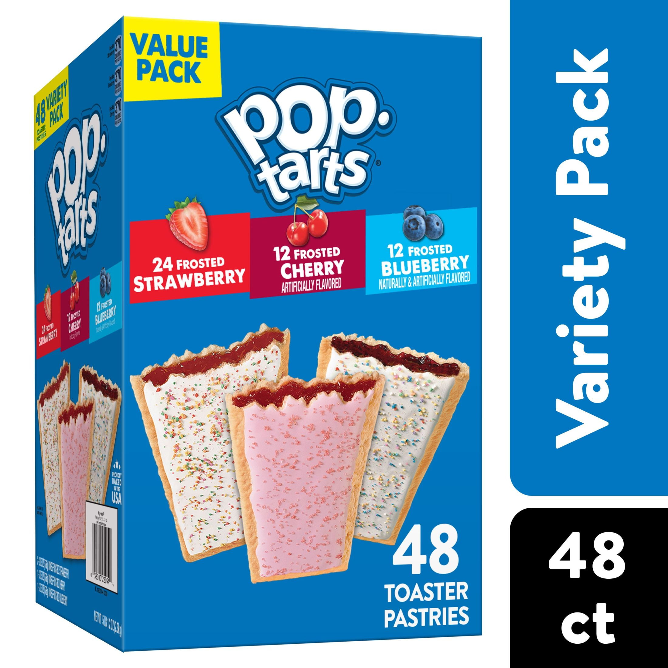 PopTarts Variety Pack Breakfast Toaster Pastries, 81.2 oz, 48 Count