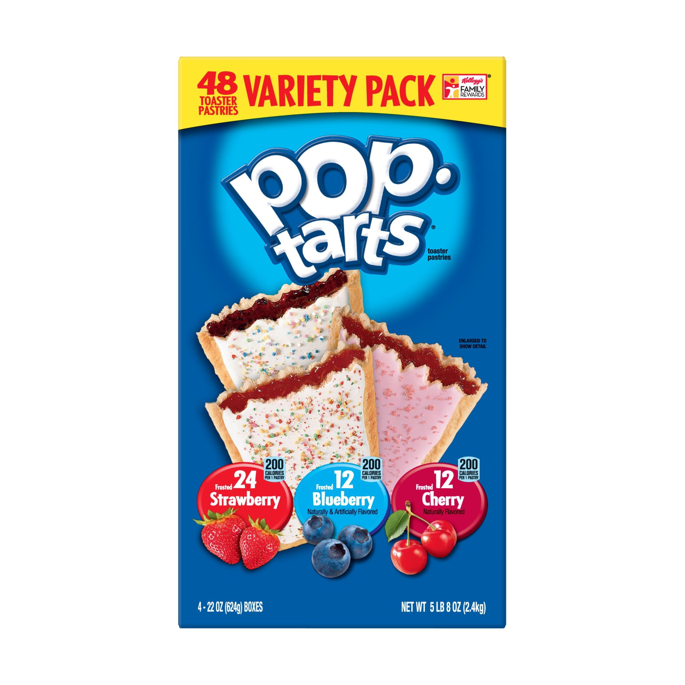 Pop-Tarts Variety Pack Breakfast Toaster Pastries, 88 oz, 48 Count 