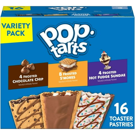 Pop-Tarts Variety Pack Toaster Pastries, Breakfast Foods, Shelf-Stable, 27 oz (16 Count)