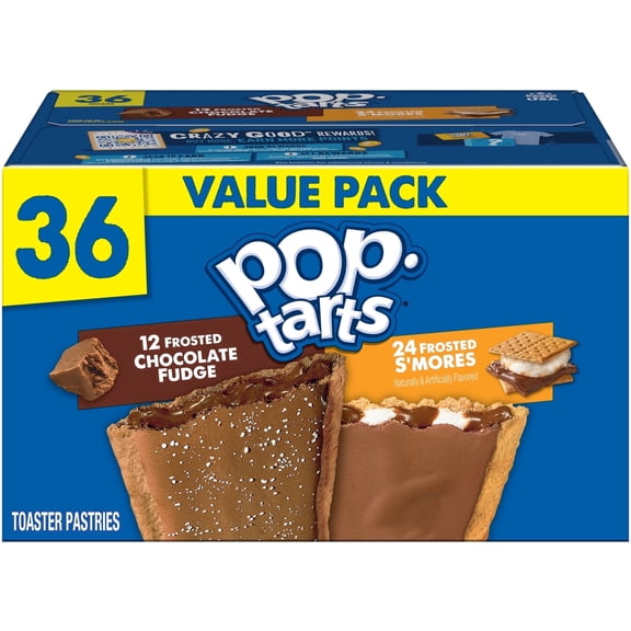 Pop-Tarts Variety Pack Toaster Pastries, Breakfast Foods, Shelf-Stable, 60.9 oz (36 Count)