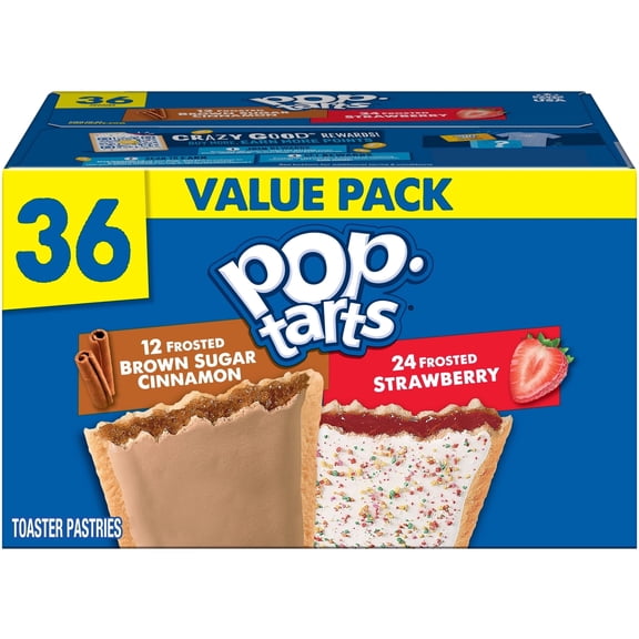 Pop-Tarts Variety Pack Toaster Pastries, Breakfast Foods, Shelf-Stable, 60.9 oz (36 Count)