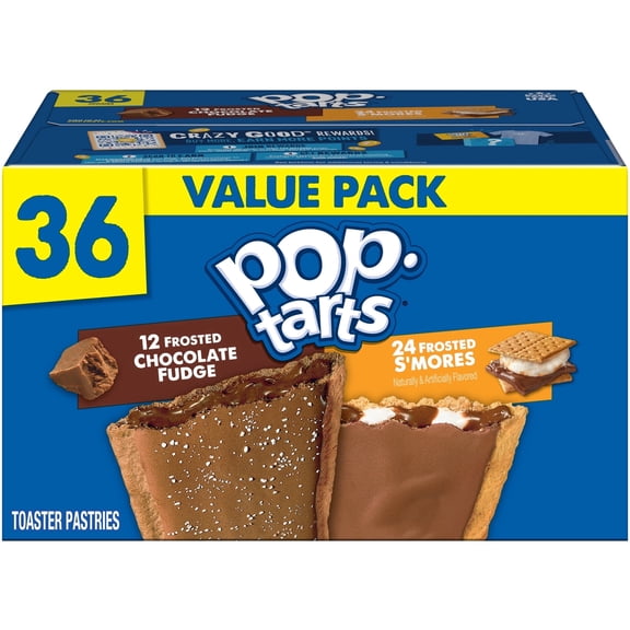 Pop-Tarts Variety Pack Toaster Pastries, Breakfast Foods, Shelf-Stable, 60.9 oz (36 Count)