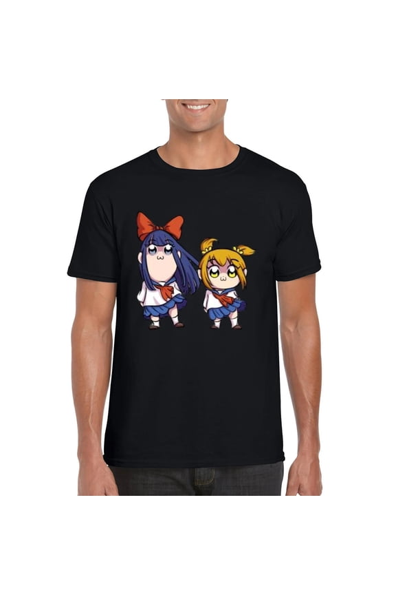 Pop Team Epic Cartoon Meme Humor Anime-Inspired Graphic T-Shirt, for men & women, up to size 5XL