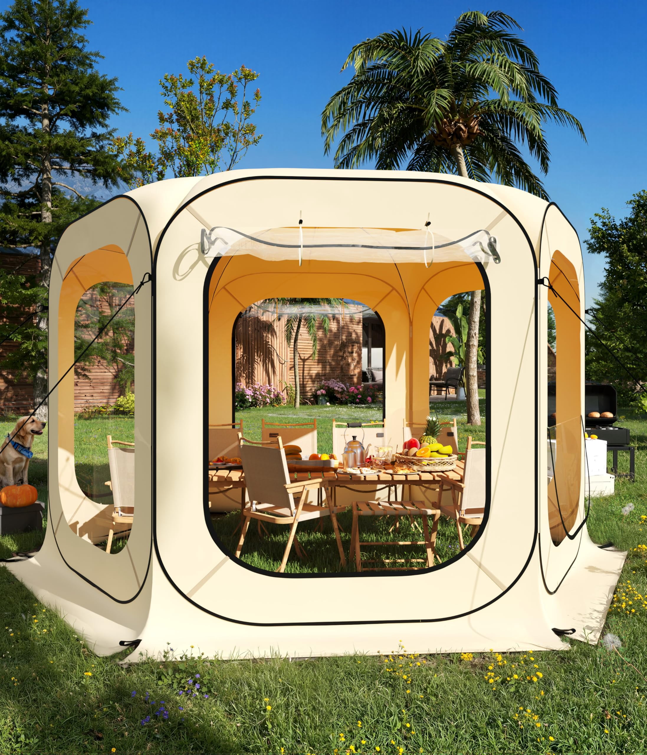 Pop Up Tent, Portable Canopy Tent with Mesh Mosquito Net, Screen House ...